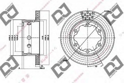 DJ PARTS bd1494 -  Тормозной диск